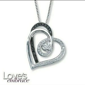 Kay Love's Embrace Black & White Diamond Necklace